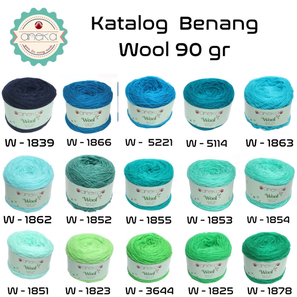 KATALOG - Benang  Rajut Wool / Wol / Siet Yarn Vonel 90 gram  - PART 2