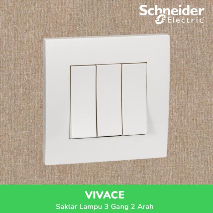 BAYAR DITEMPAT Saklar Lampu 3 Gang 2 Arah Vivace Schneider /SAKLAR LAMPU/SAKLAR ON OFF/SAKLAR BROCO/