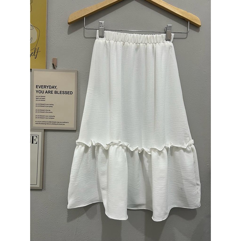 Jimmedy.id - Skirt Anak Tingkat Satu/Rok Anak Perempuan Korea Bahan Crinkle Premium Untuk Usia 3-9 Tahun