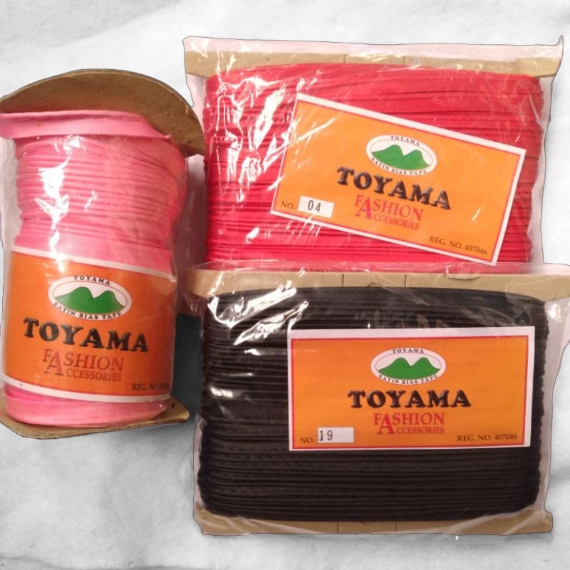

Bisban Isi/ Bias Tape Per Roll Per Papan/Bisban Isi Toyama Per Roll Atau Perpapan 66Yard/Bisban Isi 66Yard Merk Toyama