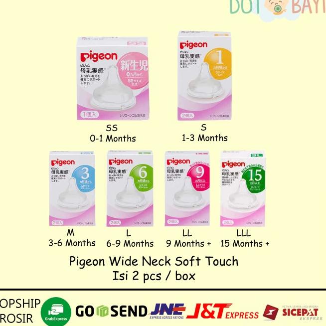 Dot Pigeon Wide Neck Soft Touch Peristaltic Nipple 2 pcs - LLL