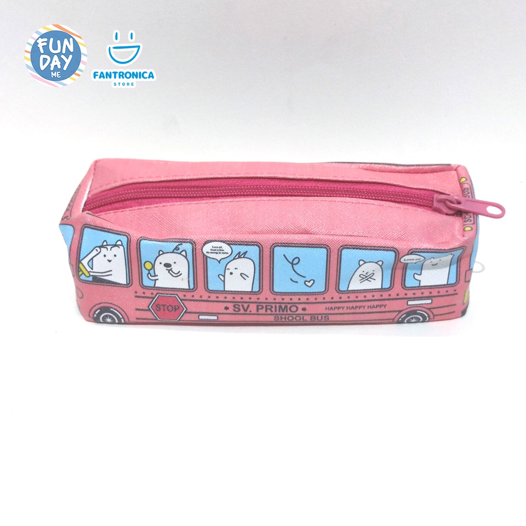 

Kotak Pencil / Tempat pensil / Premium cloth pencil case Bus karakter