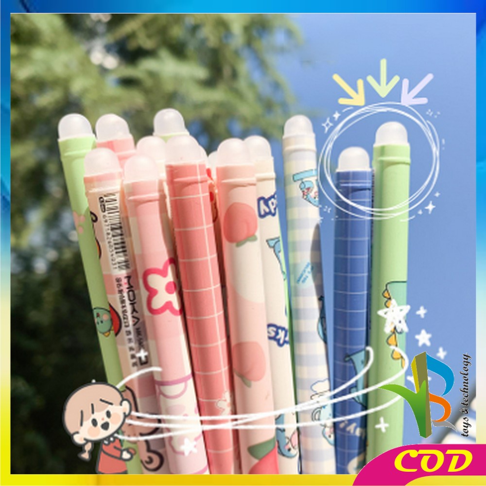 RB-A42 Pulpen Gel Hapus Karakter Animal isi 6 pcs / Pulpen Erasable / Bolpoin Tinta Bisa Di Hapus Alat Tulis Sekolah