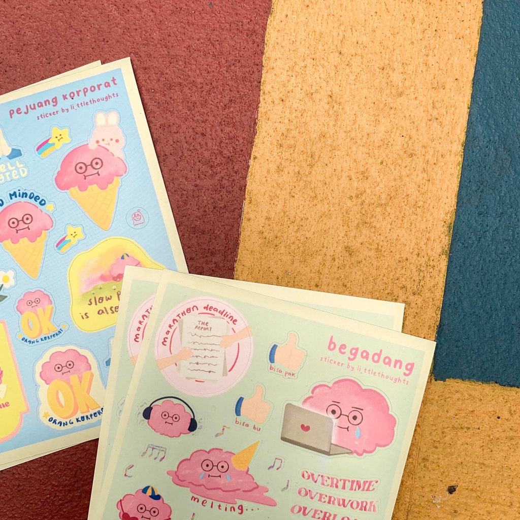 

Kehidupan Korporat Sticker Sheet by Little Thoughts | Stiker Lucu Hadiah Perpisahan Kantor Murah Unik