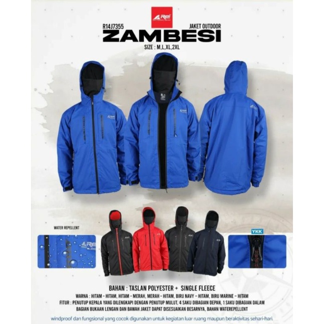 jaket gunung pria/wanita arei zambesi