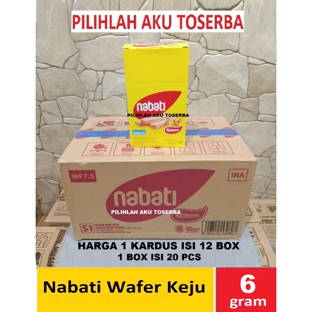 Richeese Nabati Wafer Keju @ 6 gr - ( HARGA 1 DUS ISI 12 BOX )