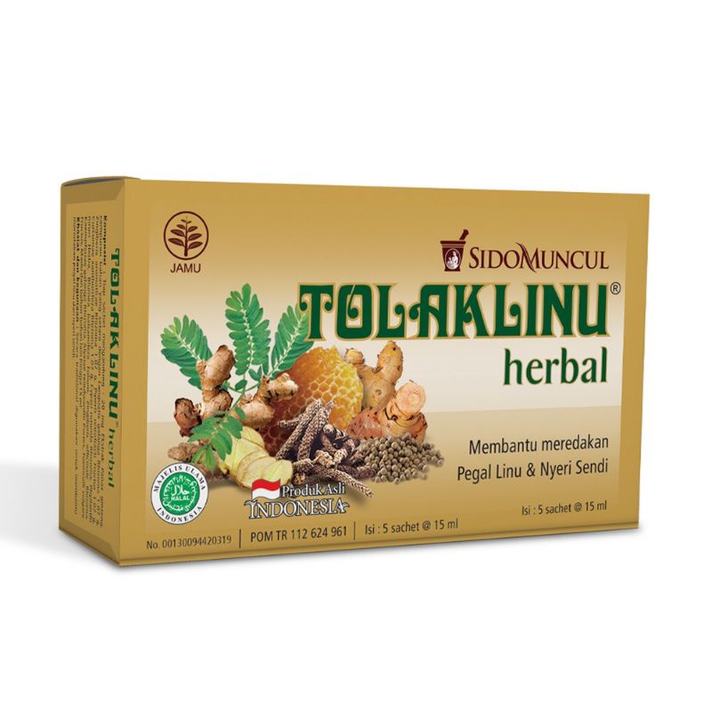 Tolak Linu Cair Sachet 15ml Herbal Alami - Pegal Linu Nyeri Sendi