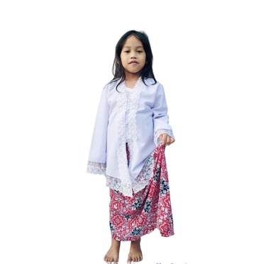 Baju kebaya anak sekolah TK &amp; SD/seragam kebaya usia 3 sampai 12 tahun motif batik/kebaya khas sunda