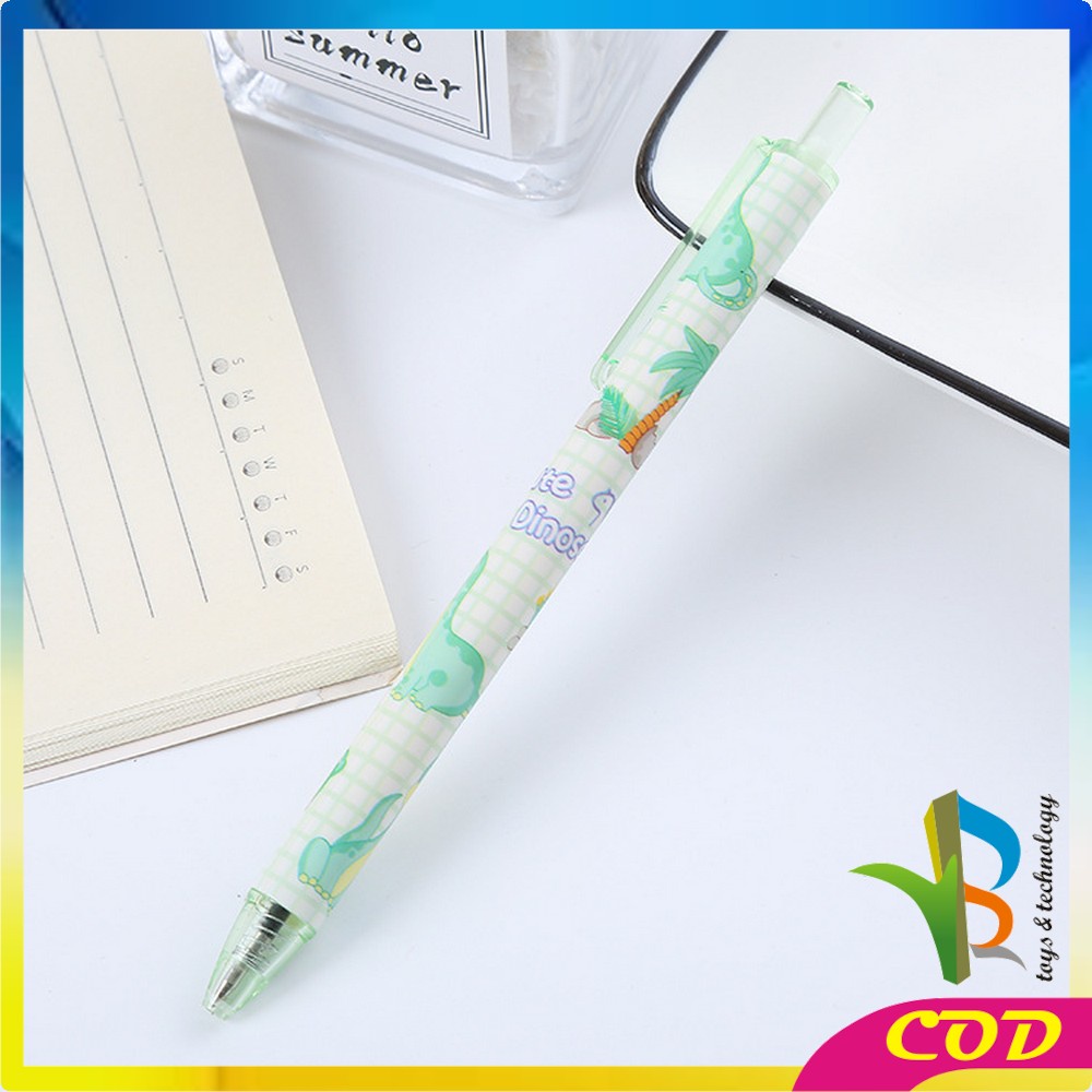 RB-A35 Pen Gel Mekanik Motif Cartoon Dinosaur / Pulpen Pelajar Dan Kantor Pena Lucu Motif Dino Imut