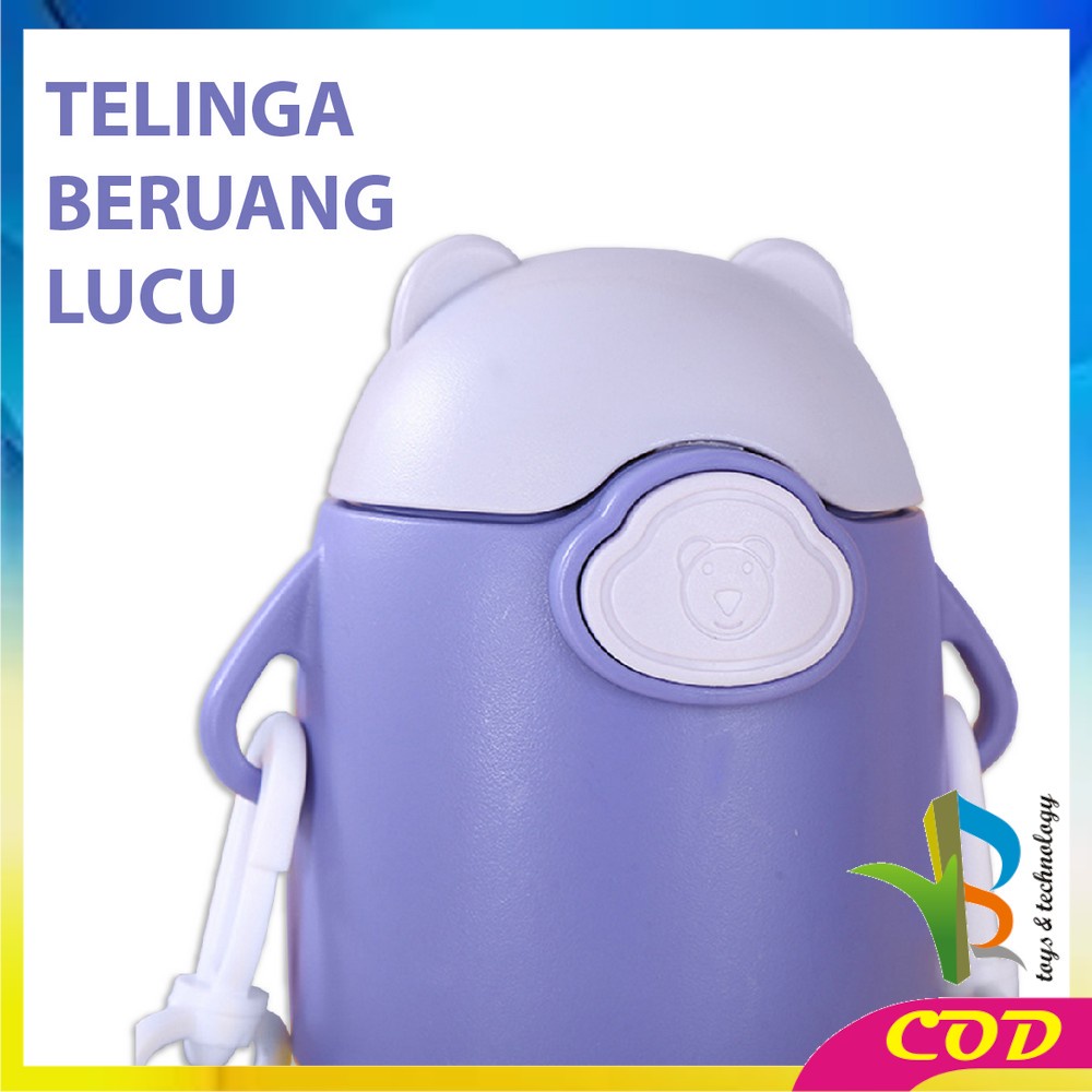 RB-C467 Botol Minum Anak Sekolah 600ML Bottle Minum Anak / Botol Minum Tutup Sedotan dan Tali Panjang BPA FREE