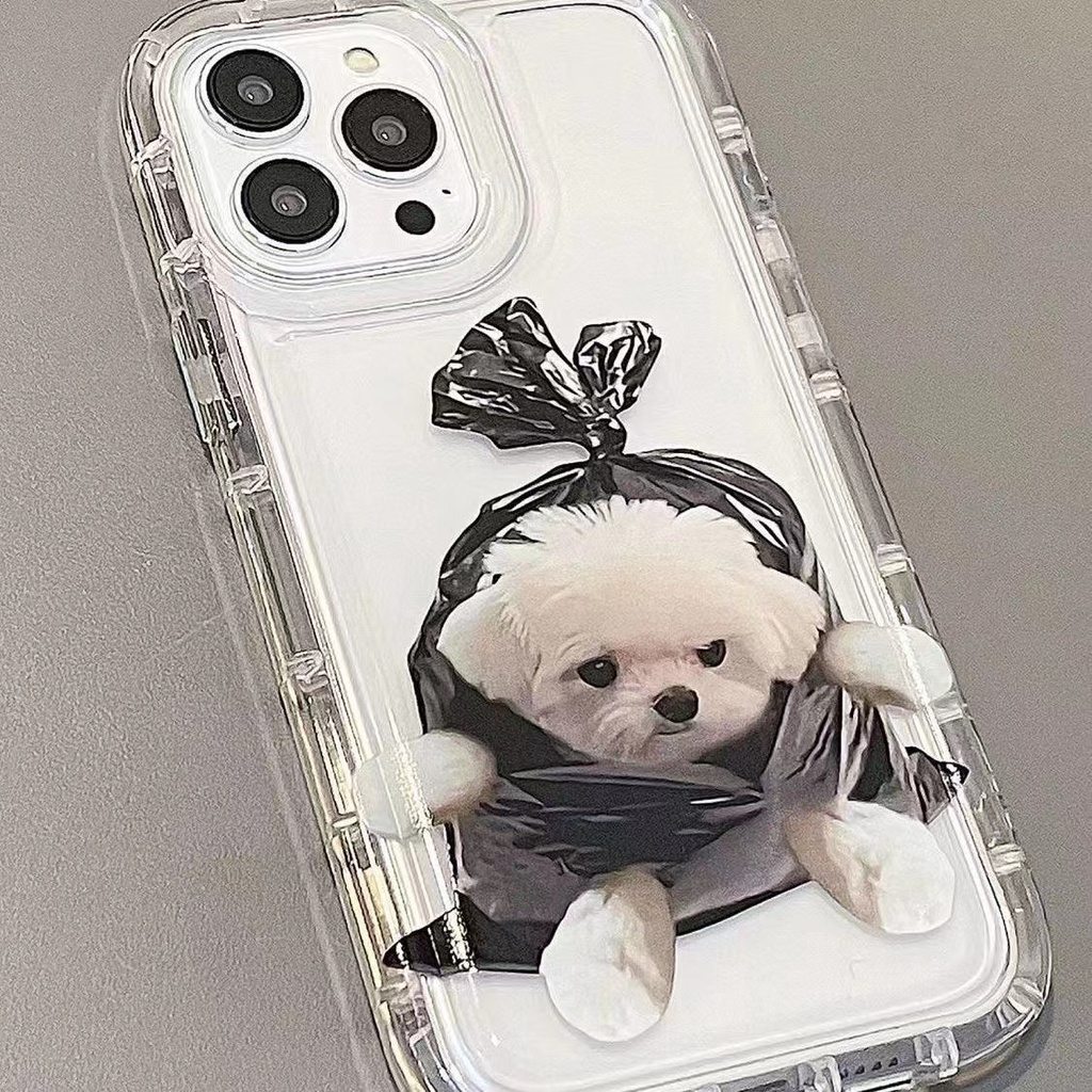 Soft Case Silikon TPU Transparan Motif Anjing Dan Kucing Untuk IPhone 14 13 12 11 Pro XS Max XR X 8 7 6 6S Plus