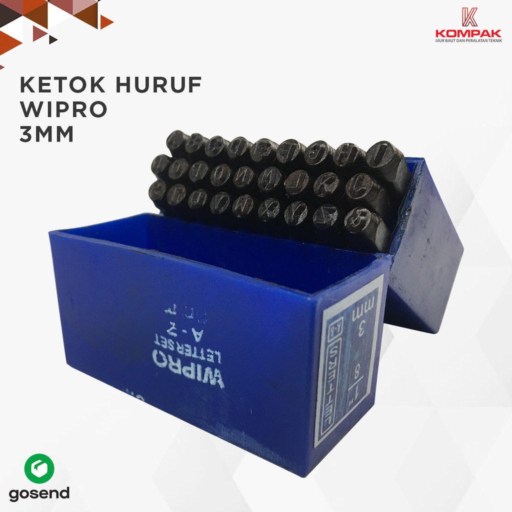 KETOK HURUF WIPRO 3MM