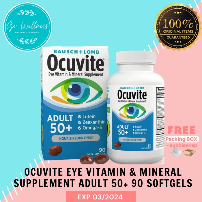 Jual Ocuvite Adult 50 Vitamin Mata Lutein Zeaxanthin Omega 3 90 Softgels Shopee Indonesia 2201