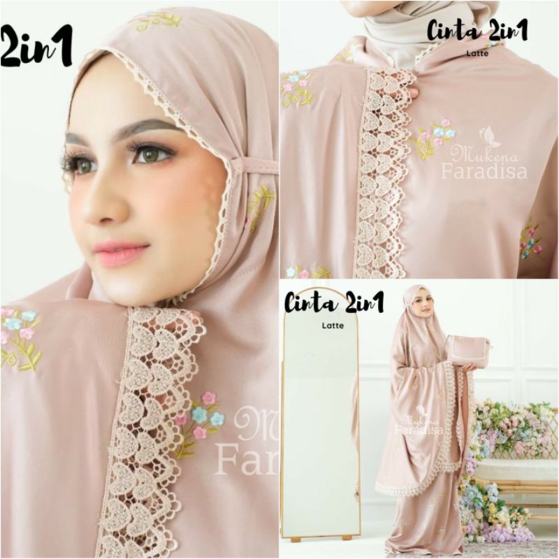 MUKENA SILKY BORDIR 2IN1 PONCO SILKY CINTA JUMBO ADEM RENDA MEWAH PRADA SILK SUTRA SILKY MUKENAFARAD