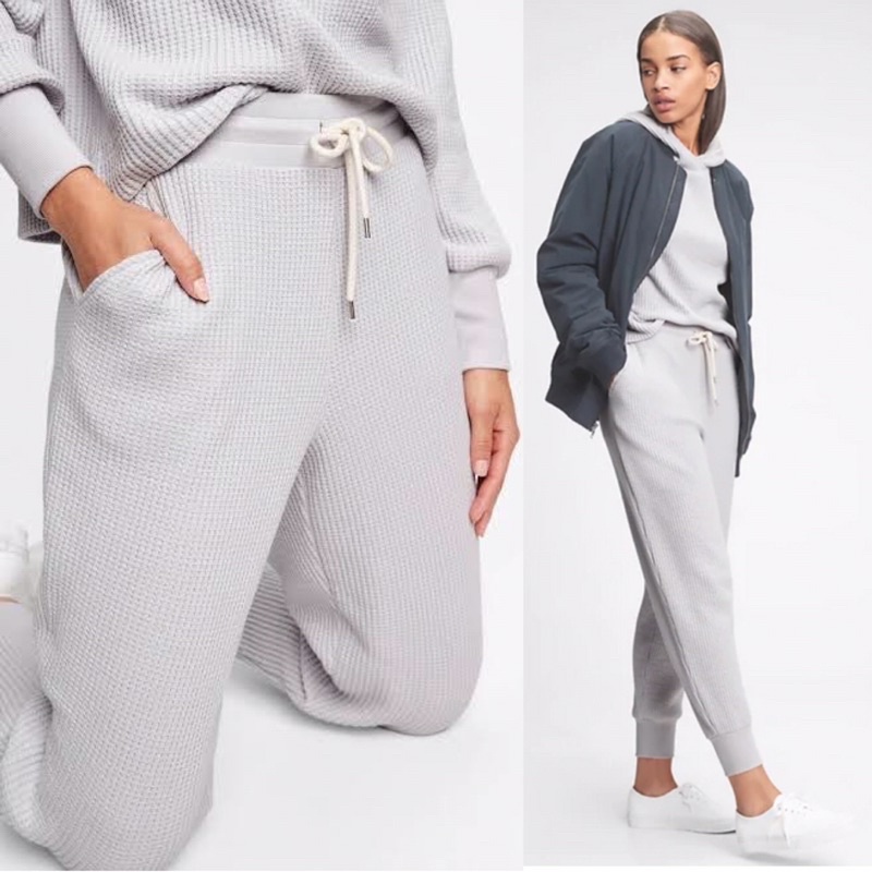 Gap waffle knit jogger light grey original branded sisa export S