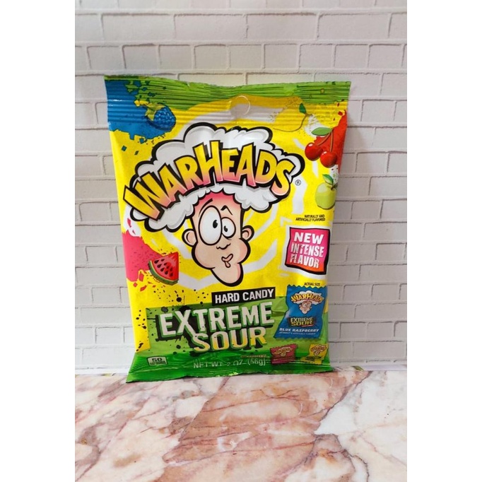 

TERBARU warhead extreme sour hard candy 2 oz /PERMEN LUNAK/PERMEN VIRAL/PERMEN MILO/PERMEN YUPI/PERMEN JADUL/PERMEN KARET