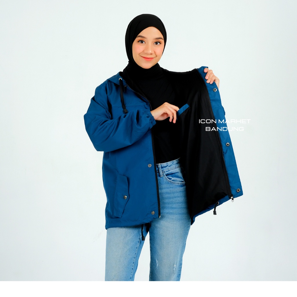 Jaket Outdoor Wanita Waterproof Size M L XL XXL Model Sinai Original FCF / Jaket Parasut Wanita Anti Air FCF