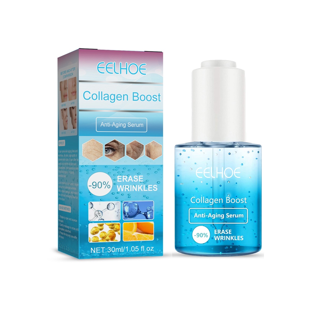 EELHOE Collagen Face Serum Whitening Moisturizer Anti Aging Serum 30ML