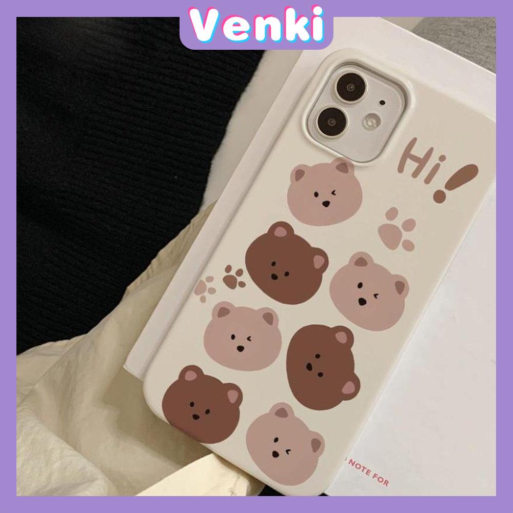 Case iPhone 14 Pro Max TPU Soft Case Cartoon Cute Bear Glossy Khaki Candy Case Camera Protection Shockproof For iPhone 14 13 12 11 Plus Pro Max 7 Plus X XR