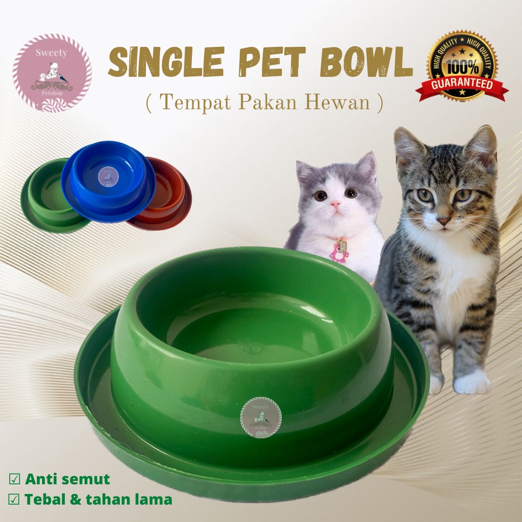 TEMPAT MAKAN KUCING ANJING SINGLE PET BOWL ANTI SEMUT