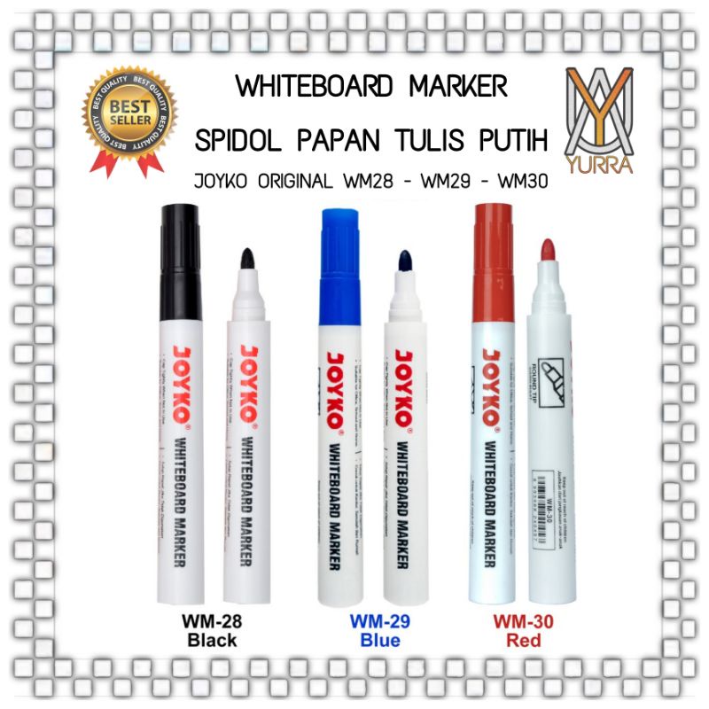 

YURRA - WHITEBOARD MARKER JOYKO ORIGINAL / SPIDOL PAPAN TULIS PUTIH KANTOR SEKOLAH