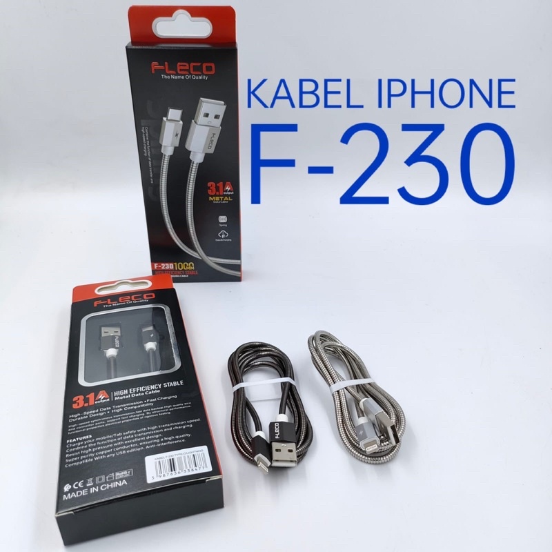 Kabel Data Fleco F230 Metal Micro Type C Fast Charger Promo Sen