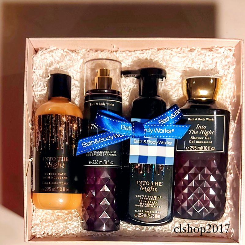 BBW INTO THE NIGHT FULLSIZE GIFT SET PAKET BATH &amp; BODY WORKS ITN