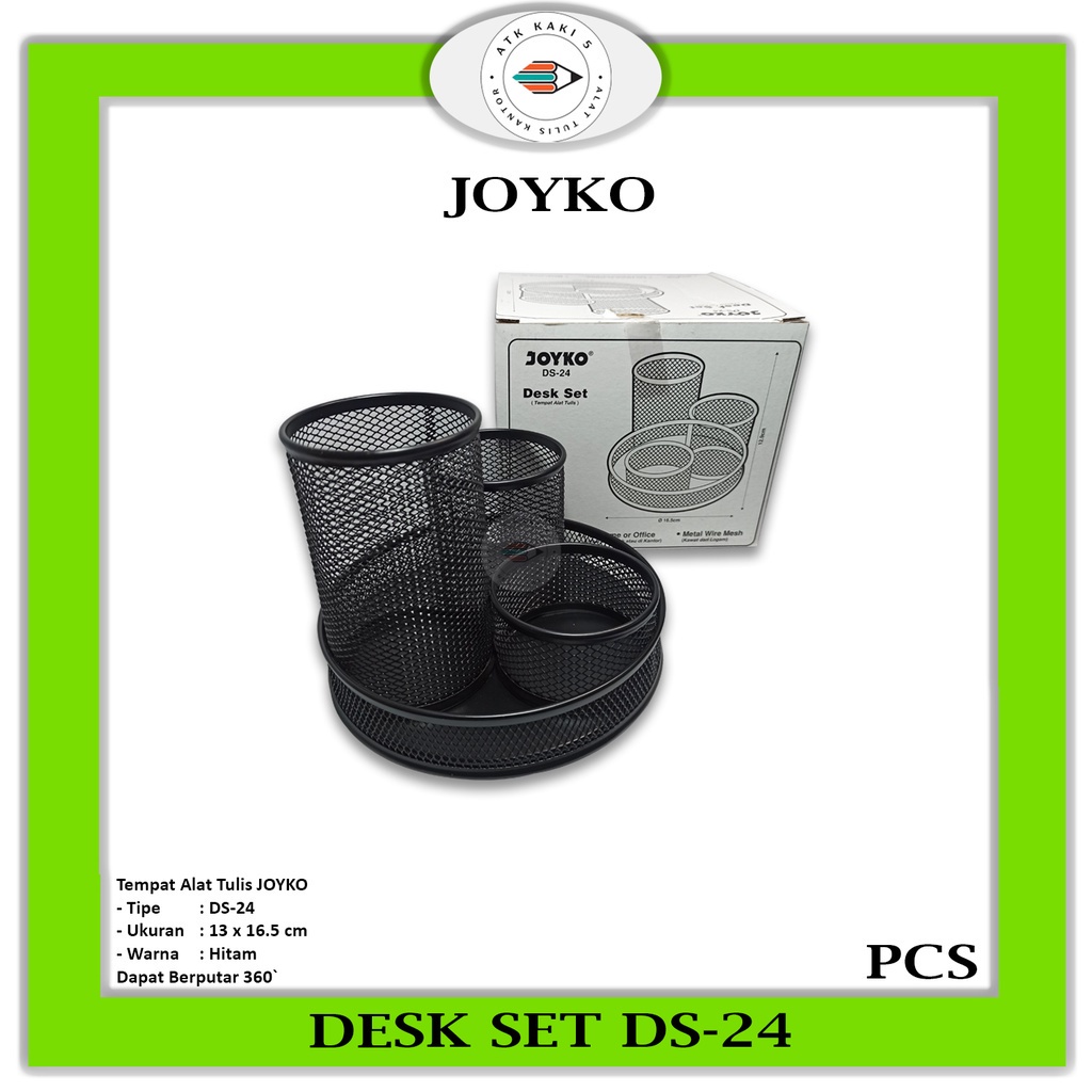 

JOYKO - Desk Set DS-24 Tempat Alat Tulis Jaring Kawat - Pcs