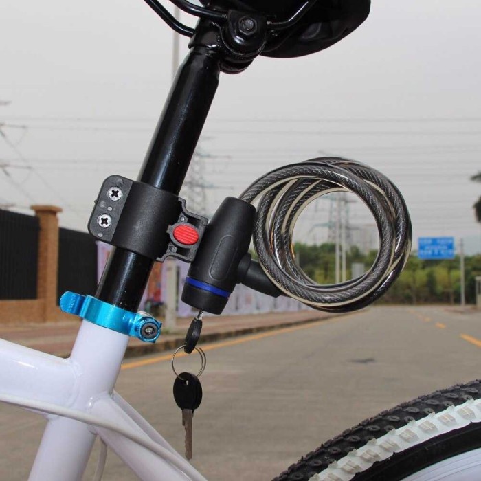 KUNCI SEPEDA / KUNCI GEMBOK SEPEDA / KUNCI SPIRAL SEPEDA UNIVERSAL / KUNCI SEPEDA / KUNCI GEMBOK