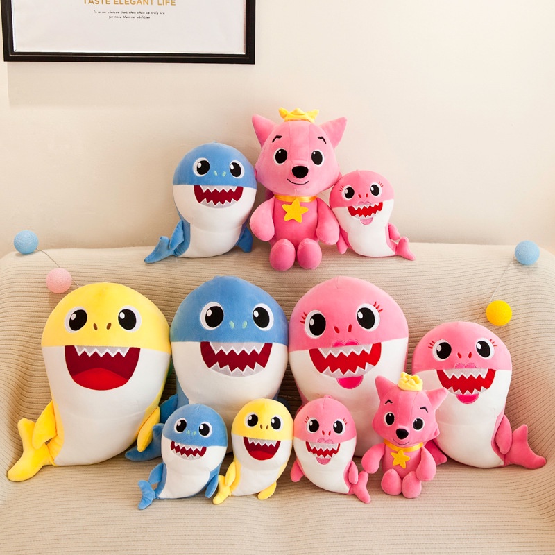 50cm/45cm/40cm Baby Shark Pink Fong Mainan Mewah Boneka Boneka Hadiah Lembut Untuk Mainan Natal Anak-Anak