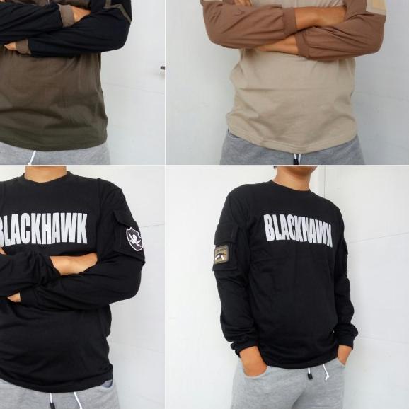 kaos tactical combat shirt - Hitam, M