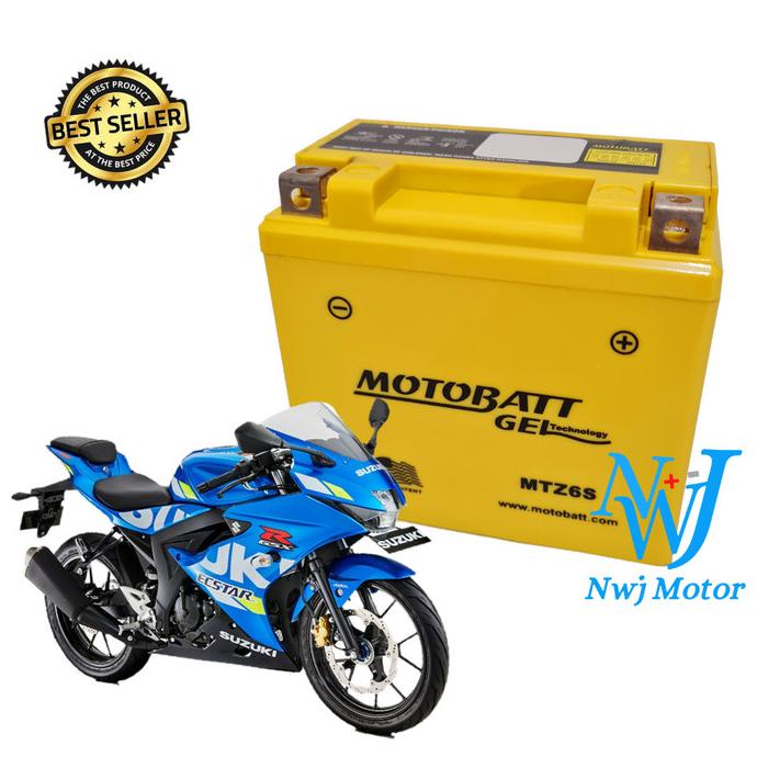 Jual Premium Aki Motor Suzuki GSX-R150, GSX-S150 Motobatt MTZ6S
