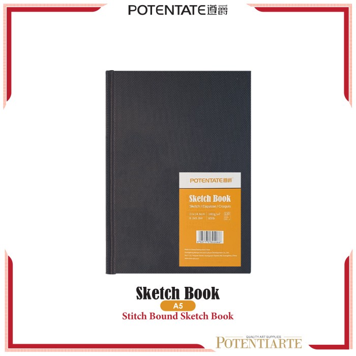 

[COD] Buku Sketsa Potentate Hard Cover A5 Stitch Bound Sketchbook