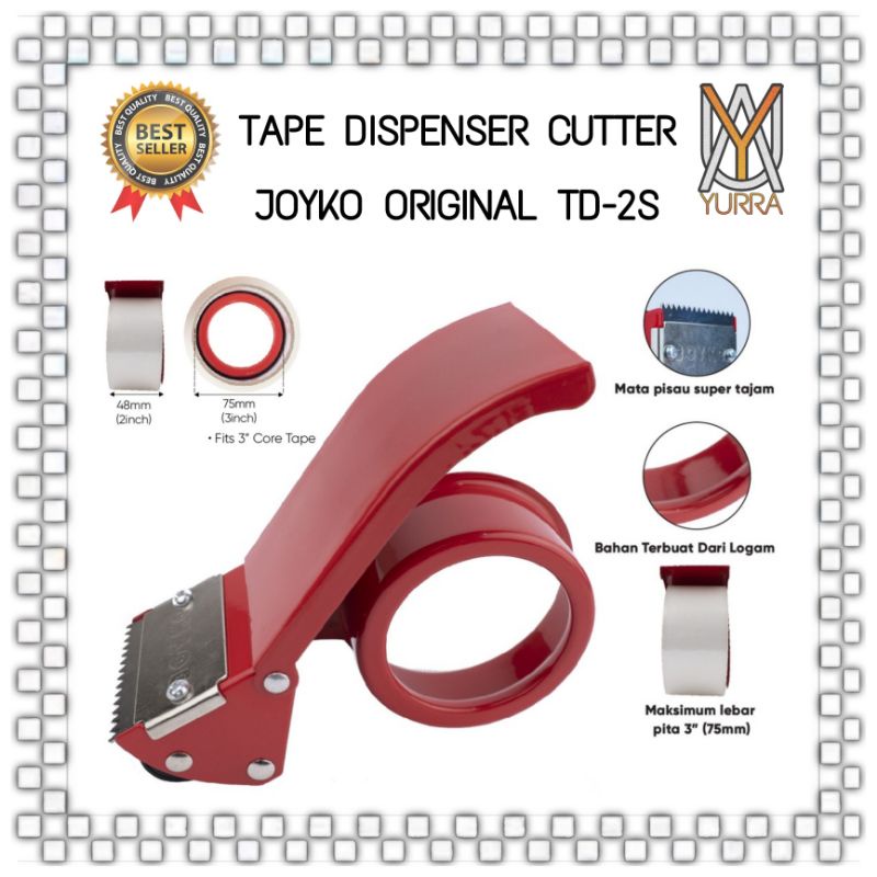 YURRA - DISPENSER LAKBAN BESAR JOYKO ORIGINAL TD-2S BESI / TAPE CUTTER