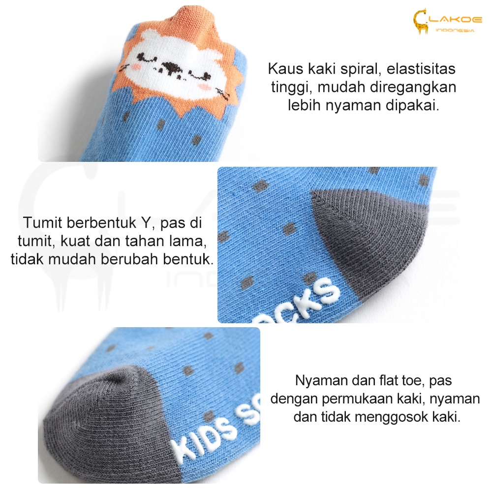 LAKOE kaos kaki anak bayi lucu kaus kaki bayi motif hewan