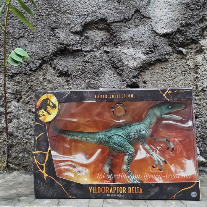 Mattel Jurassic World Amber Collection Velociraptor Delta Original