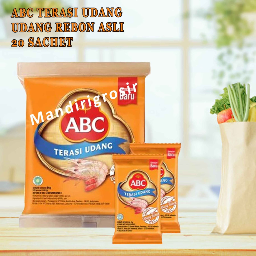 Terasi Udang *ABC * Terasi Udang Rebon Asli * 20 Sachet 84g