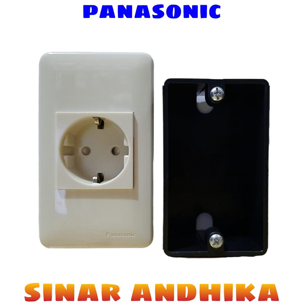 STOP KONTAK (CP) + FRAME CREAM FULL COLOR INBOW PANASONIC WZJ 1781+WZJ 1121+WVJ 5911KN