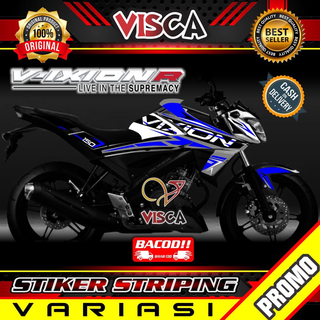 COD / BAYAR DITEMPAT Striping Lis Yamaha All New Vixion R Stiker Hologram Vixion New R Stiker Vixion