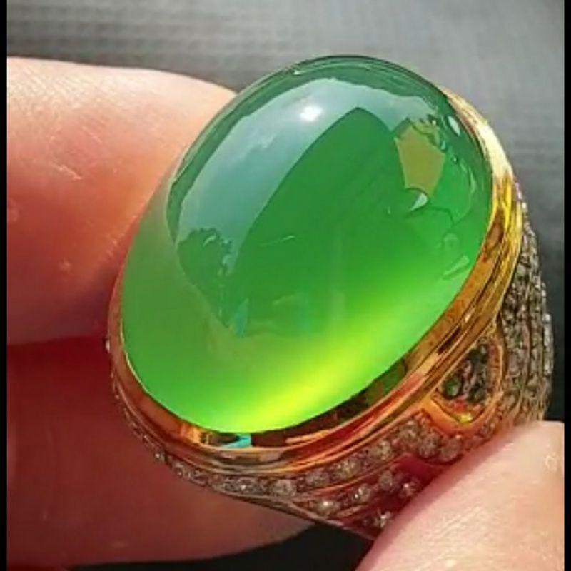 Cincin chacedoni ring perak hadmade mewah