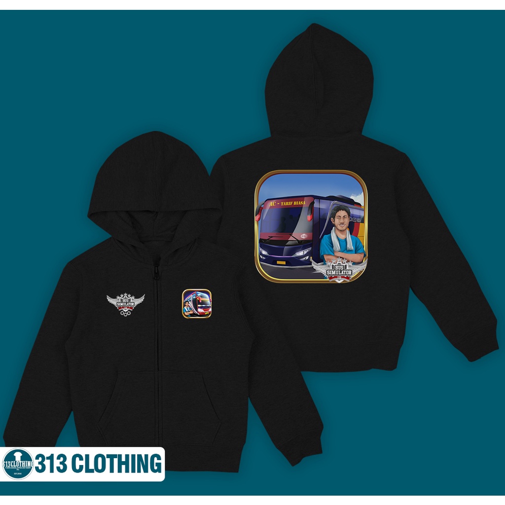 Jaket Hoodie Zipper Anak Bus Simulator Indonesia Hoodie Anak Bus Simulator BUSSID