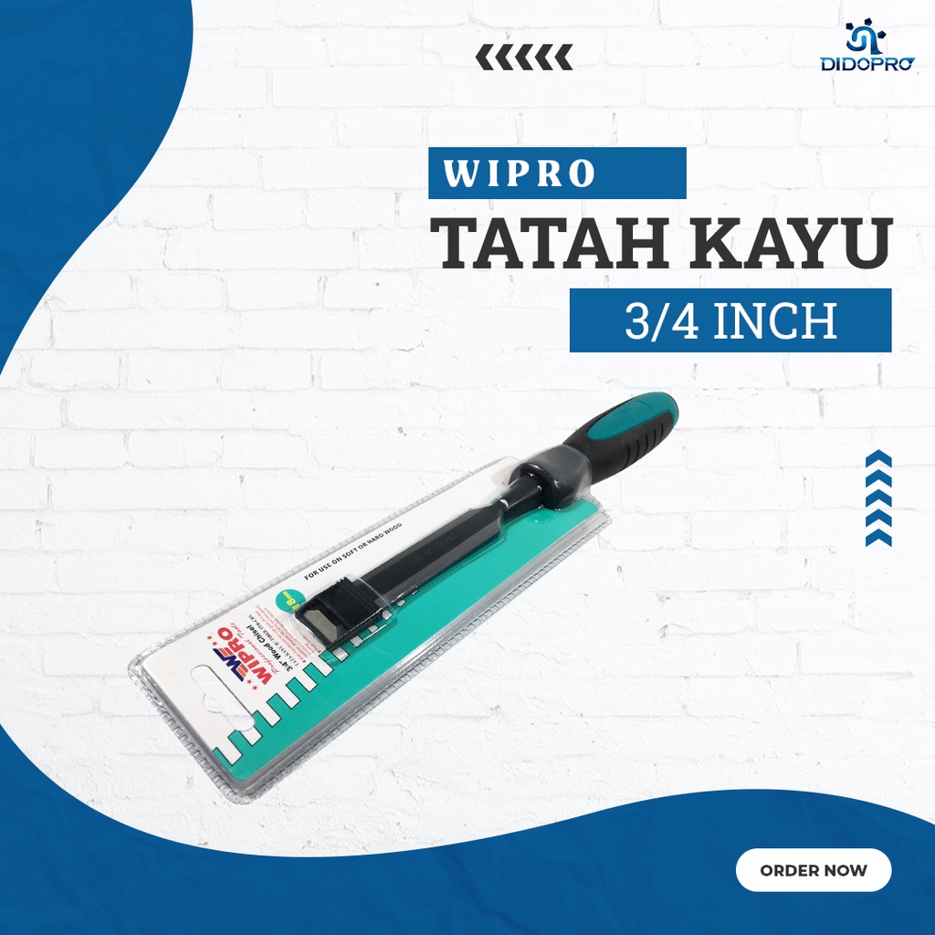 Tatah Kayu Pahat Kayu 18mm 3/4&quot; Handle Fiber WIPRO