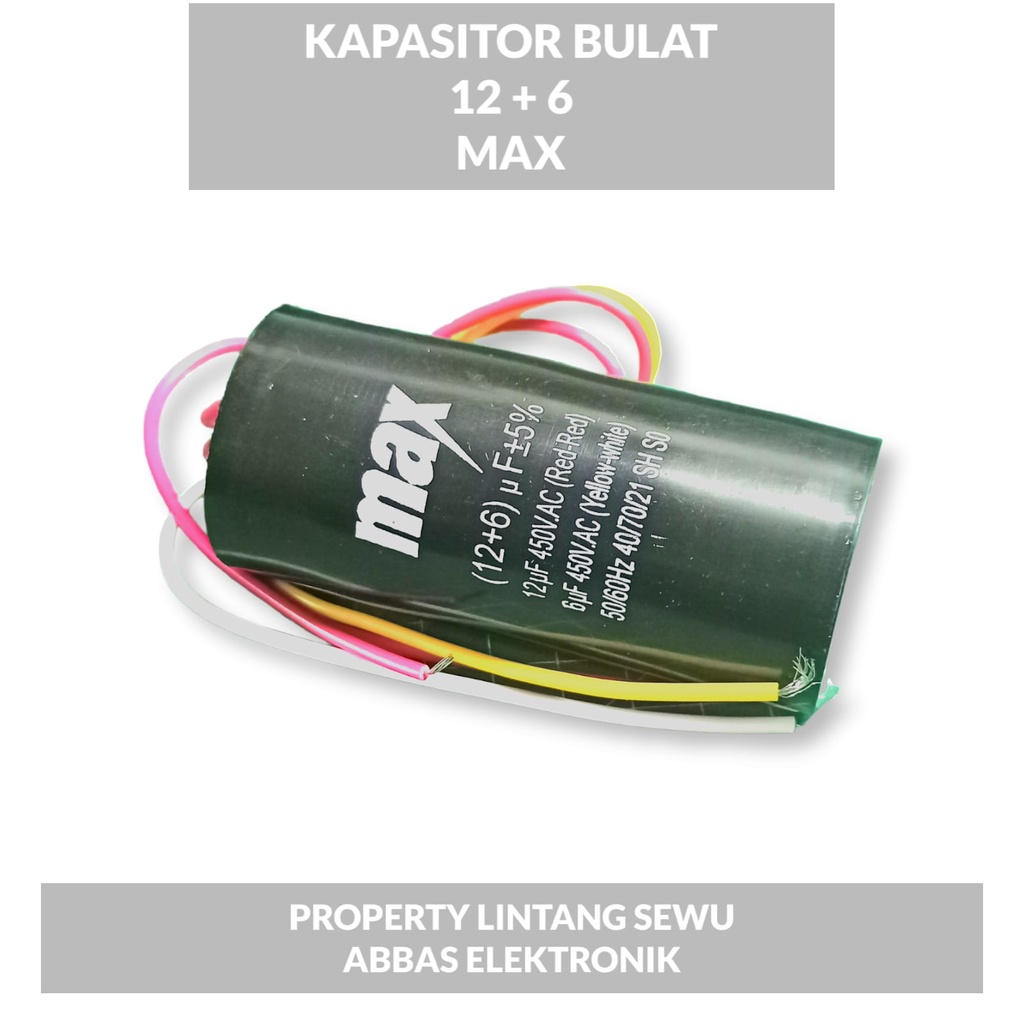 capasitor kapasitor mesin cuci 2 tabung 12 + 6 mikro 450 volt 12+6 450V