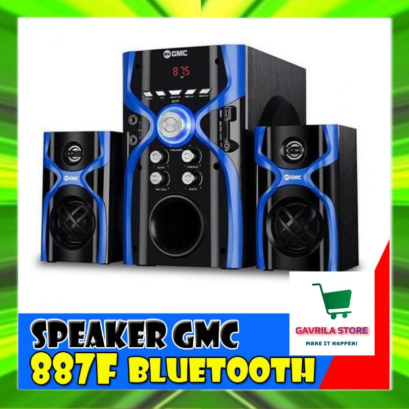 SPEAKER AKTIF BLUETOOTH GMC 887F 887 F ADA REMOTE