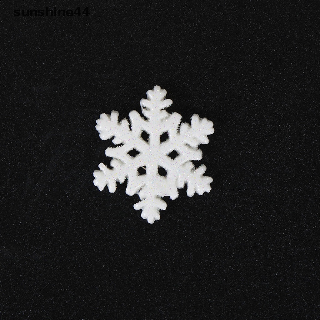 Sunshine 10pcs Miniatur Snowflake Natal Bahan Resin Untuk Dekorasi Taman