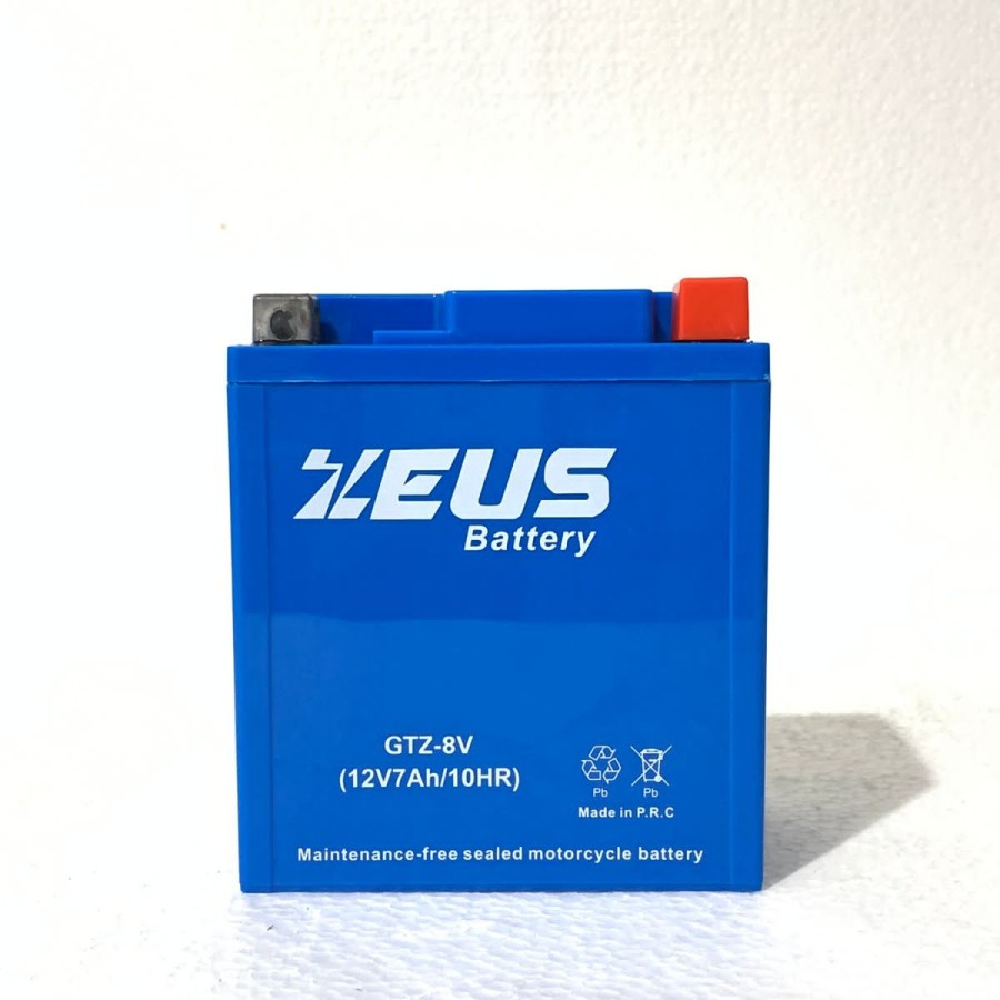 ZEUS BATTERY AKI ACCU MOTOR MOGE GTZ-8V MBTX7U - 8AH (GARANSI 1 TAHUN)