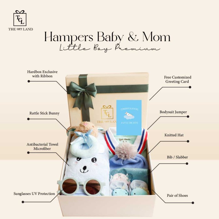 

(COD) Hampers Baby Newborn Kado Lahiran Bayi Newborn Gift Set Baby Boy - Premium
