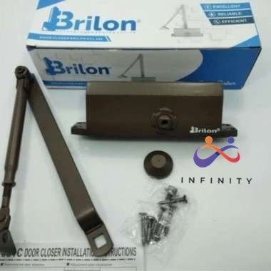 Penahan Pintu Door Closer Engsel Pegas Hidrolik Penutup Rumah Brilon Brown / Coklat