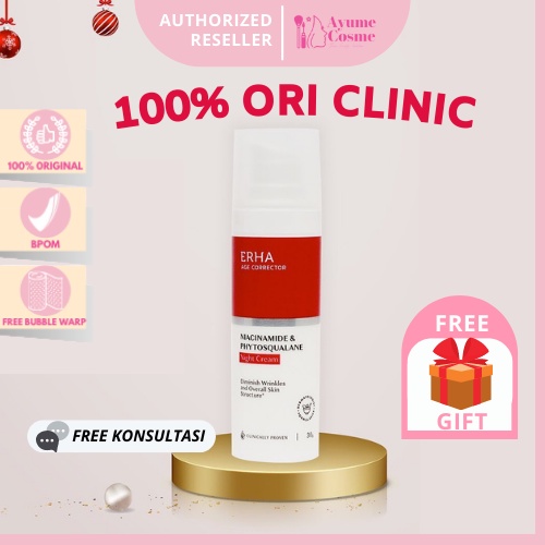 AYUME || ERHA Age Corrector Night Moisturizer | pelembab anti-aging | skincare melawan penuaan dini