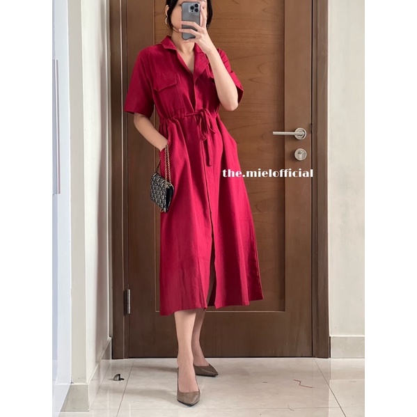 Melissa Dress/ DRESS IMLEK/ DRESS MERAH/ BAJU IMLEK